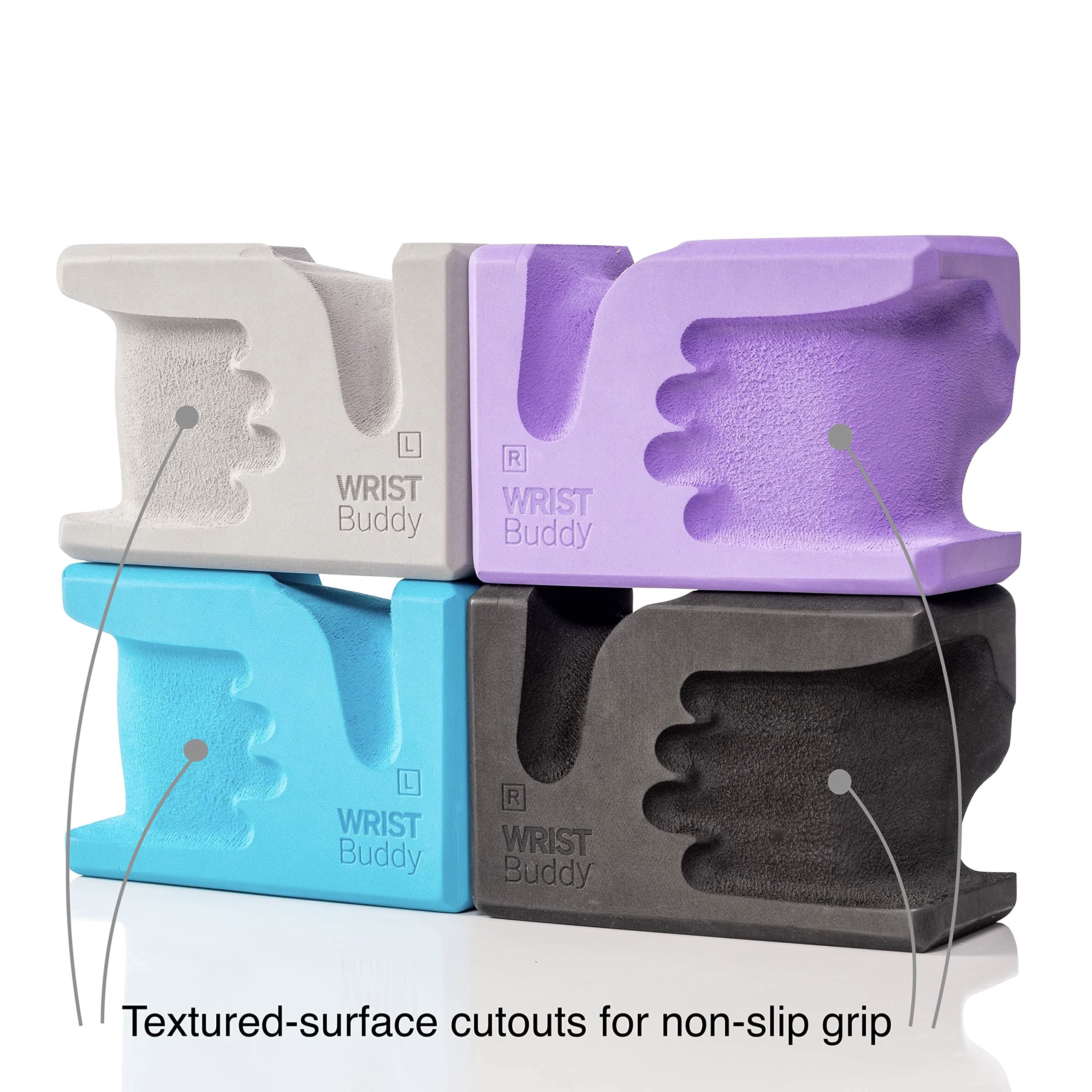 WRIST BUDDY Ergonomic Yoga Blocks 2 Pack – EVA Foam Wrist Support