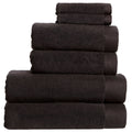 Christy Luxe 6 Piece Towel Set | 100% Turkish Cotton 730GSM – Black