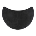 Chenille Bath Mat – Non-Slip Round Shower Rug, Anthracite
