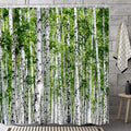 Jolof Store Scenic Forest Shower Curtain – Waterproof Polyester with Hooks