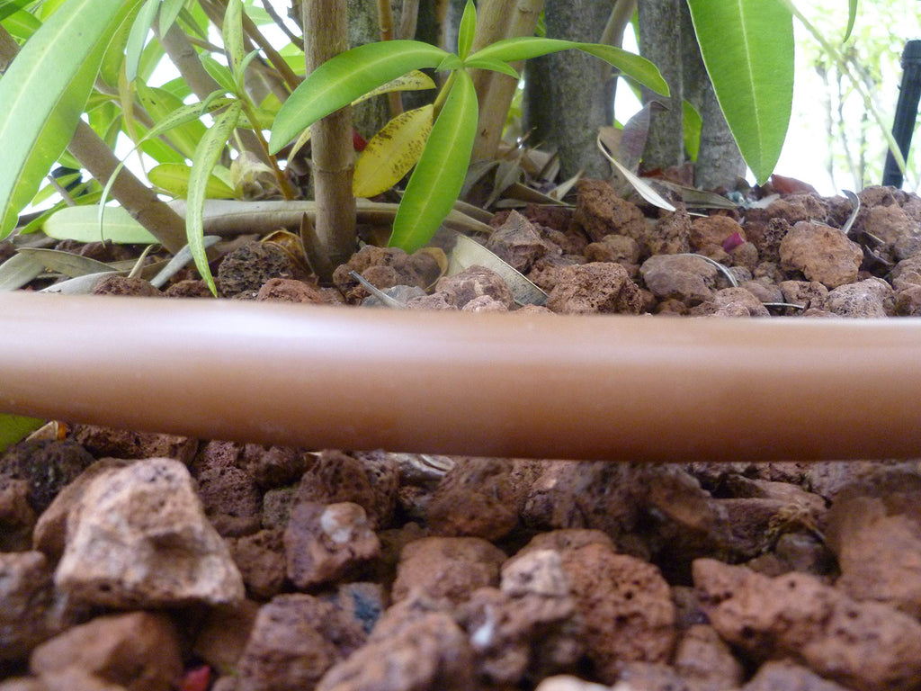 S&M Drip Irrigation Pipe - 16mm x 50m Brown Polyethylene Hose