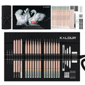 Kalour 29-Piece Sketching Drawing Pencils Set with Roll-Up Nylon Case