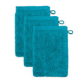 Möve Superwuschel Waschhandschuh 3er-Set – 100% Baumwolle, Lagoon
