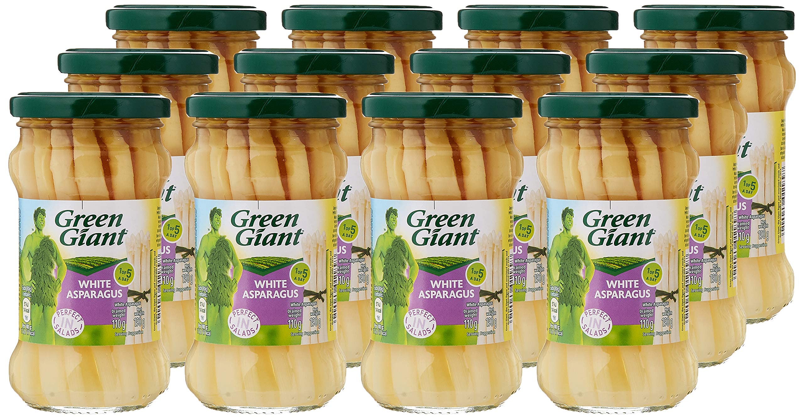 Green Giant White Asparagus Spears - 190g Canned Vegetable (Pack of 12)
