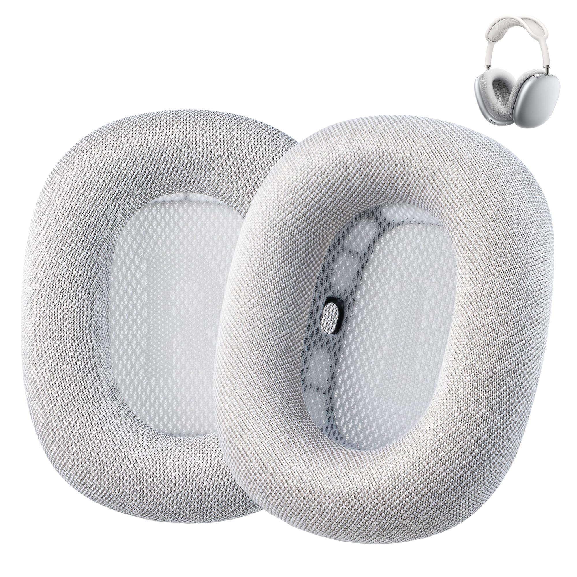 Replacement Ear Pads for Apple AirPods Max – Silver Silicone