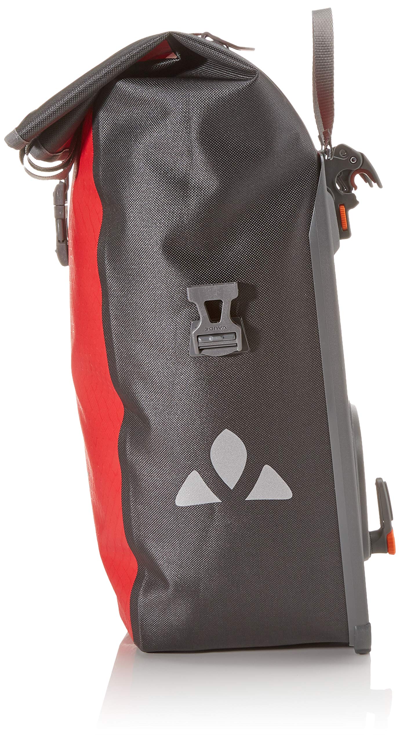 VAUDE Aqua Back Single 24L Waterproof Bike Pannier Bag - Red Tarpaulin