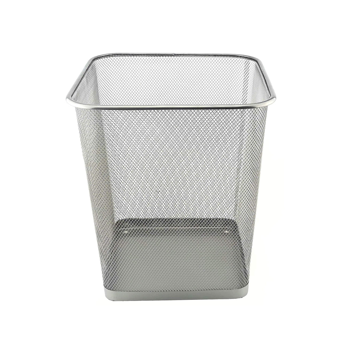 D.RECT Metal Mesh Waste Bin 18L – Silver Rubbish Bin for Office, Bedroom & Home – Durable Steel Frame, Breathable Mesh, Leak-Proof Bottom - image 1