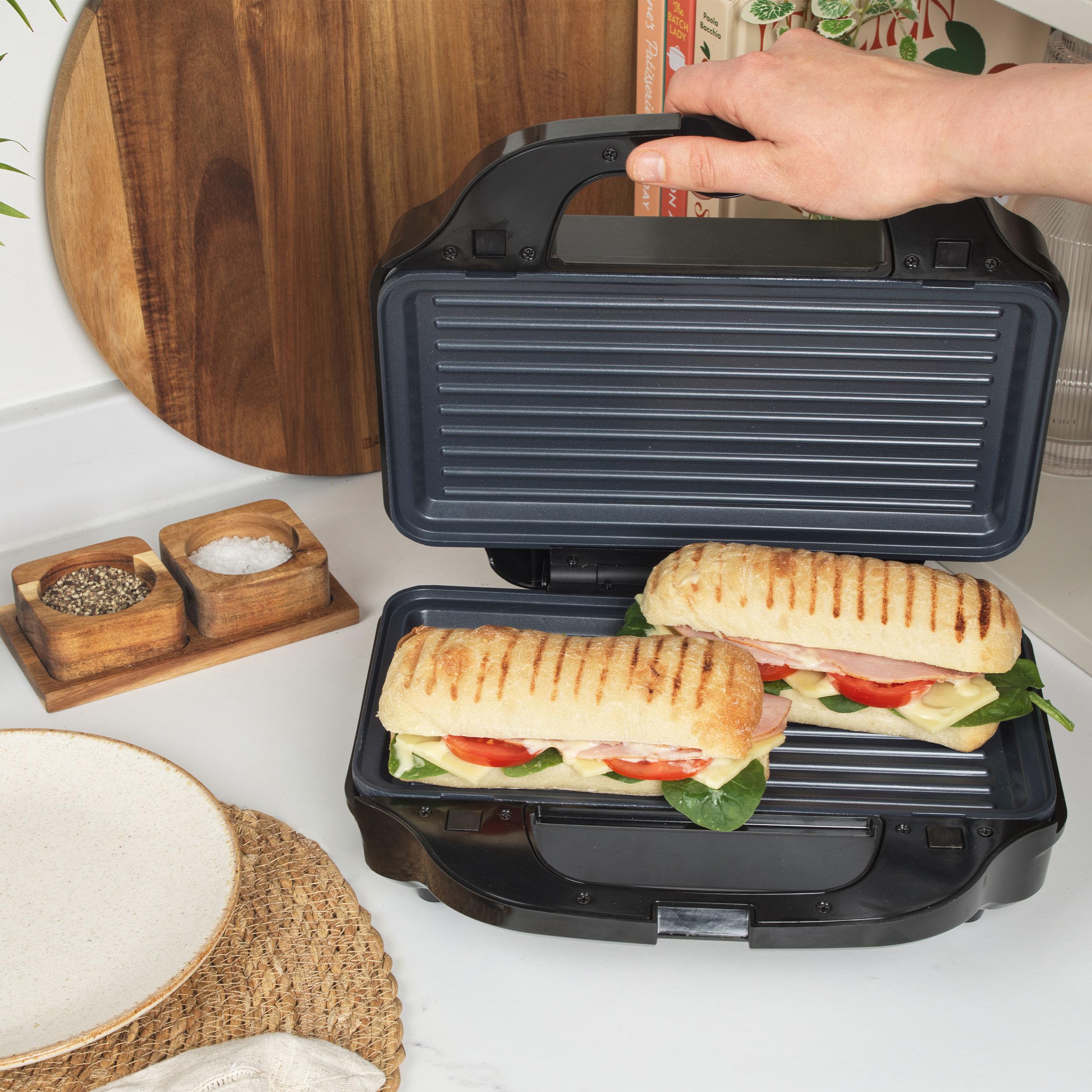 Salter EK2143 3-in-1 Snack Maker – Deep Fill Sandwich & Waffle Maker