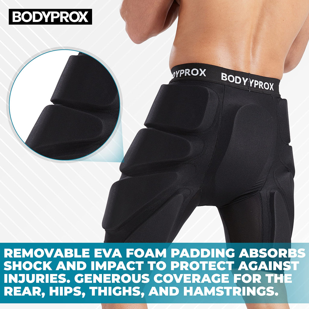 Bodyprox Protective Padded Shorts | 3D EVA Foam Hip & Tailbone Armor