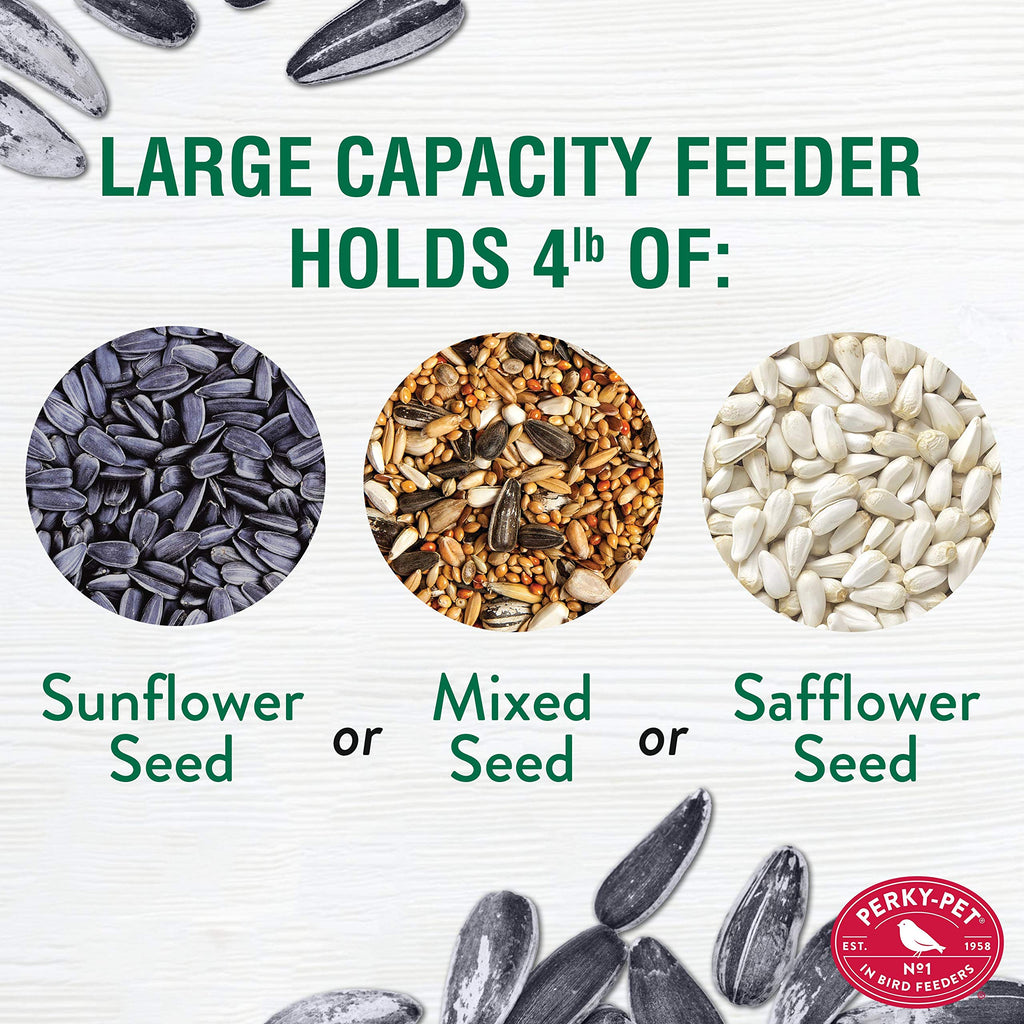 Perky-Pet Squirrel-Be-Gone Max Bird Feeder - 4lb Squirrel Proof Feeder