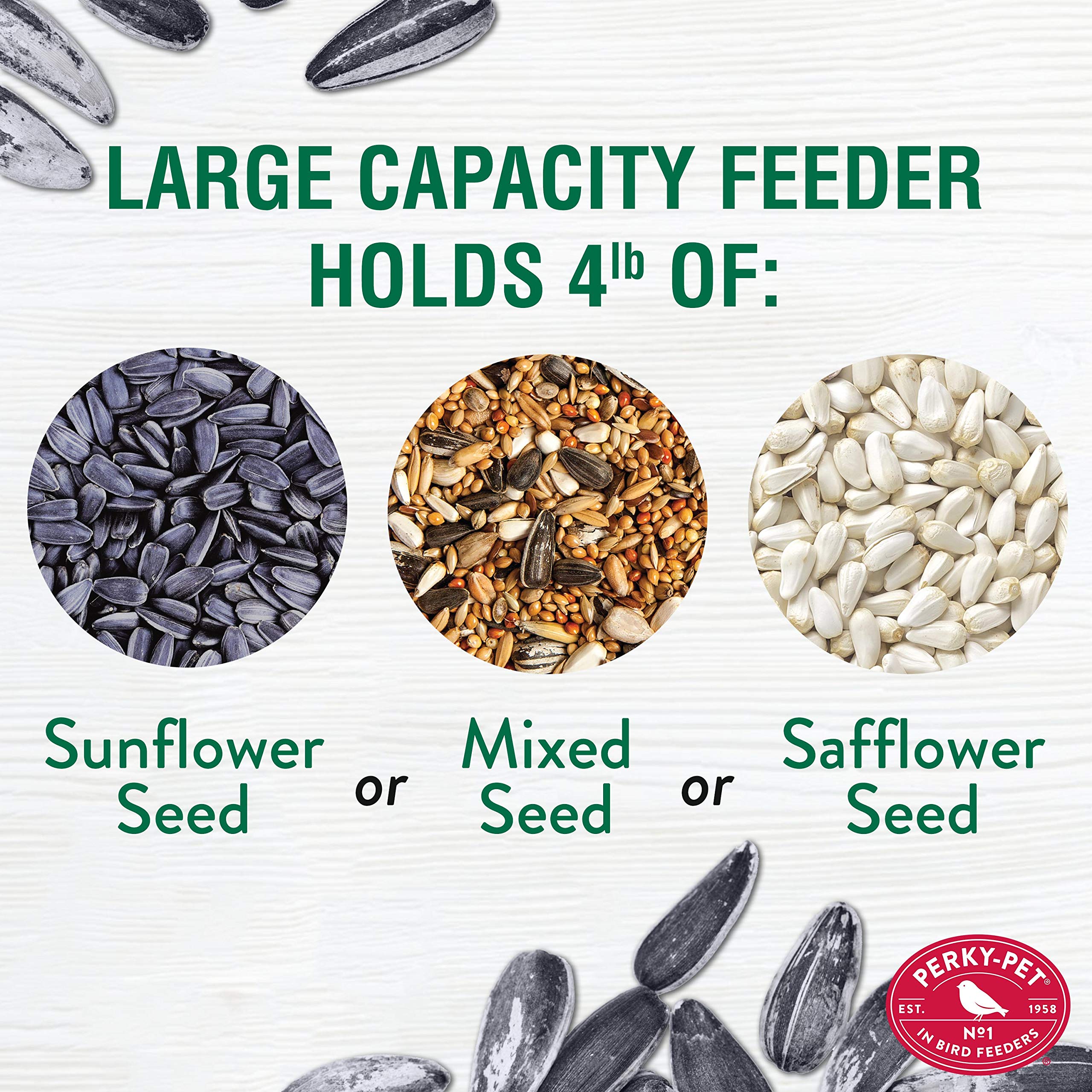 Perky-Pet Squirrel-Be-Gone Max Bird Feeder - 4lb Squirrel Proof Feeder