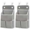 Huiguli 2 Pcs Foldable Wall Hanging Storage Bag with 4 Hooks