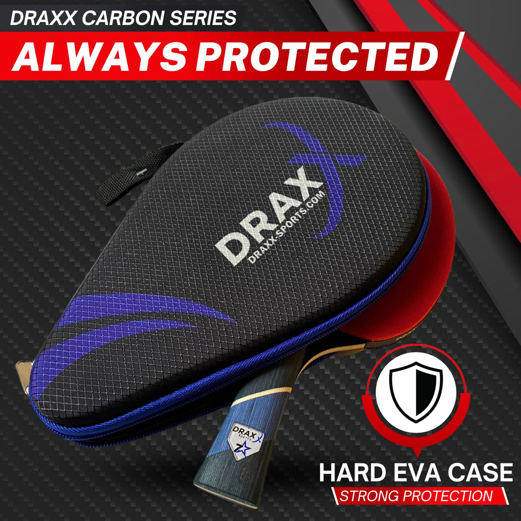 DRAXX Sports 7-Star Table Tennis Bat | Carbon Fiber Ping Pong Racket
