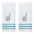 SKL Home Ocean Watercolor Hand Towel Set – 100% Cotton Blue Terry
