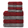 Komfortec 8-Piece Cotton Towel Set – Soft Terry Bath & Hand Towels