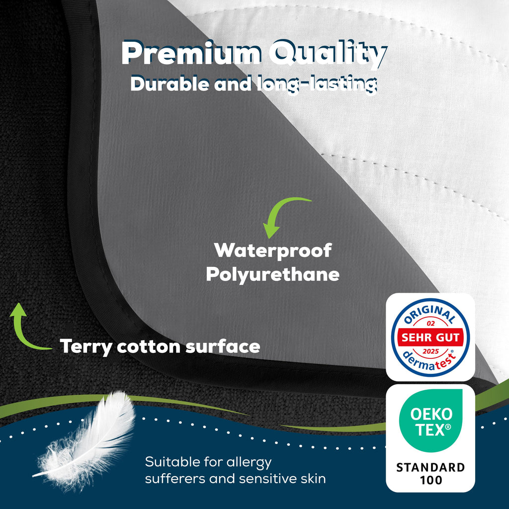 Sensalou Waterproof Mattress Protector 100 x 200 cm Black – Mattress Cover for Single Bed - image 4