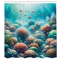 Abakuhaus Underwater Reef Shower Curtain | Waterproof Fabric, 175 x 200 cm