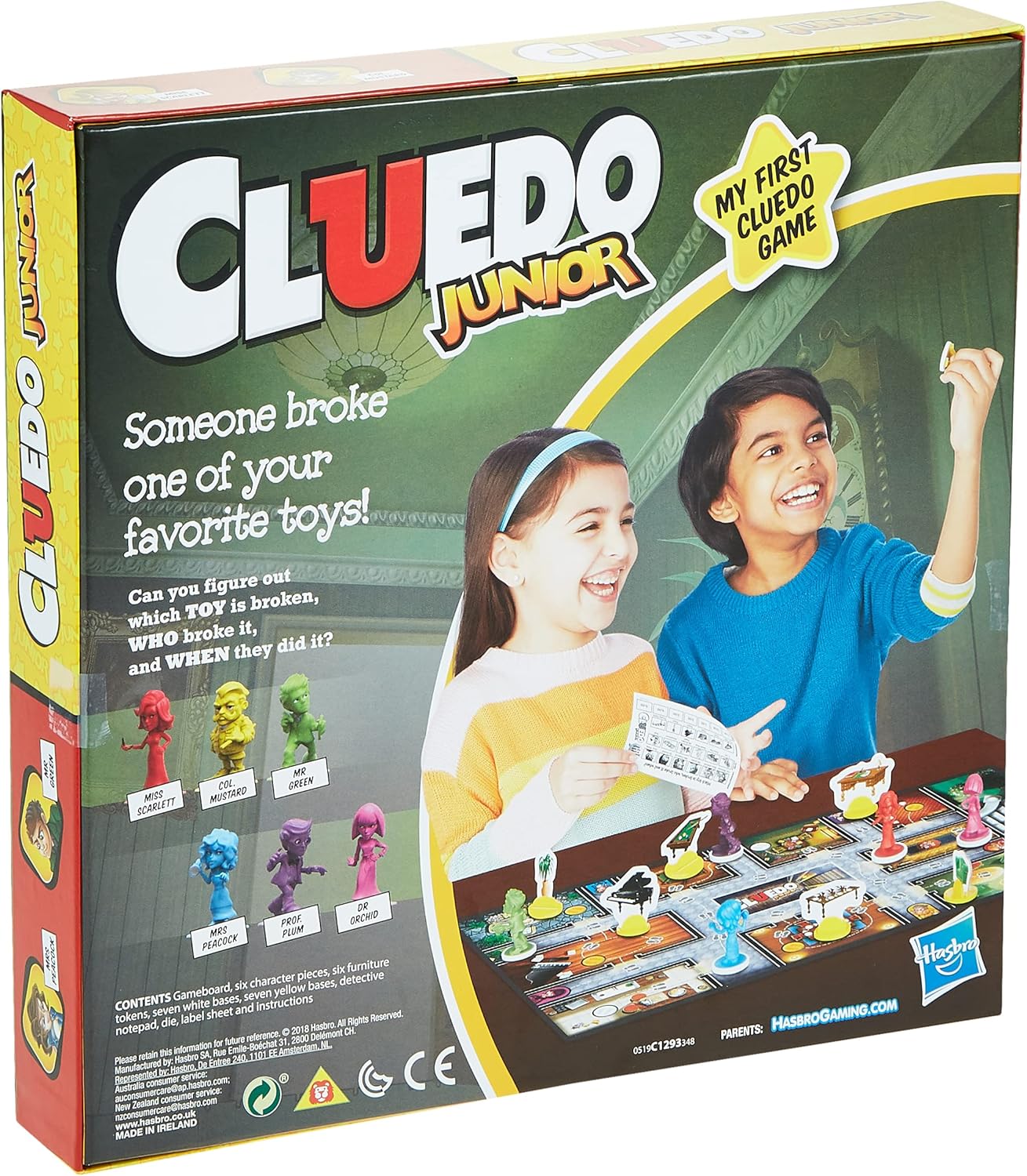 Cluedo Junior Board Game by Snaps – Kids Mystery Deduction Game