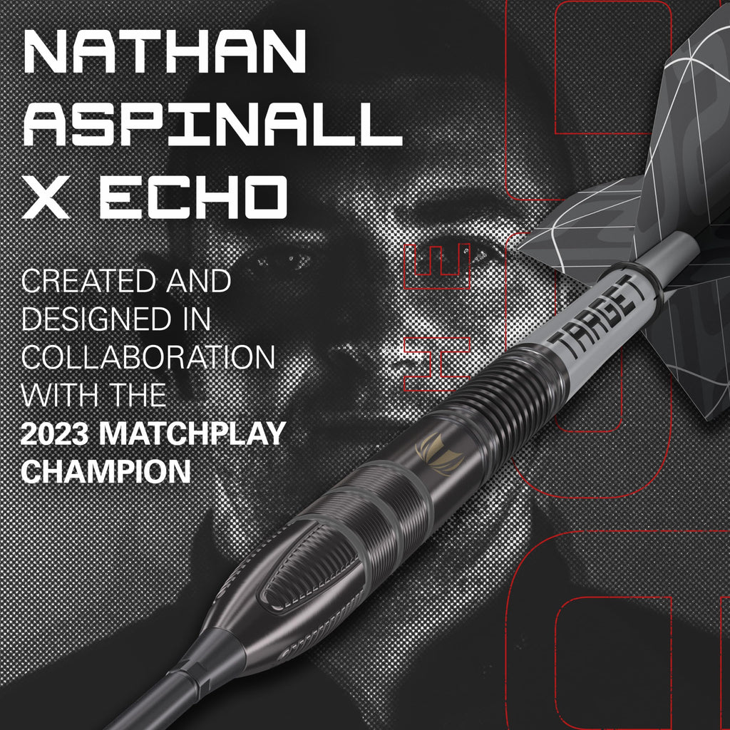Target Darts Nathan Aspinall x ECHO 90% Tungsten Steel Tip Darts - 23g