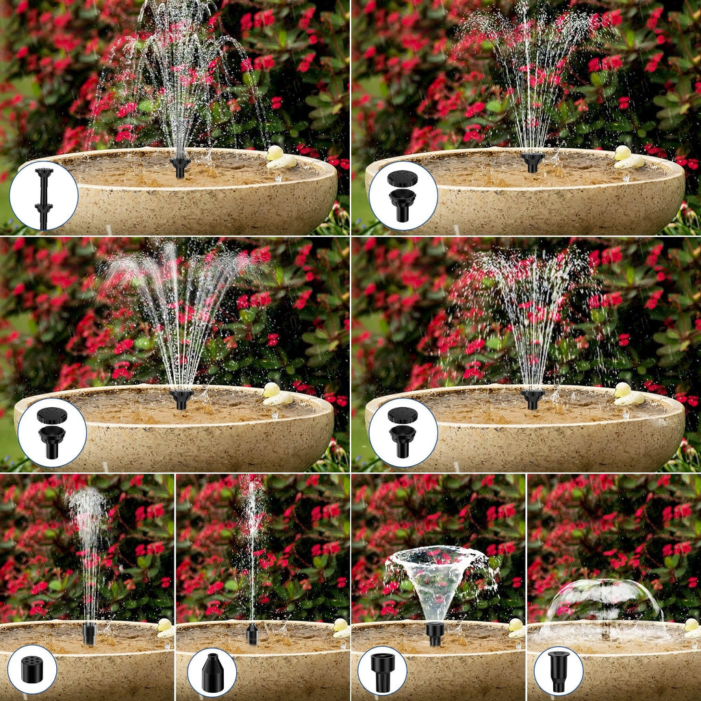 Biling 7.5W Solar Water Pump with 3600mAh Battery and 10 Nozzles