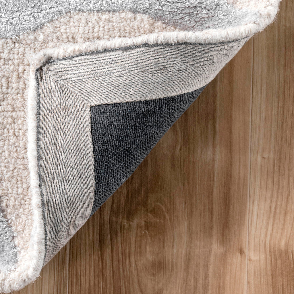 nuLOOM Hand Tufted Zebra Accent Rug | Grey Wool & Viscose, 2' x 3'