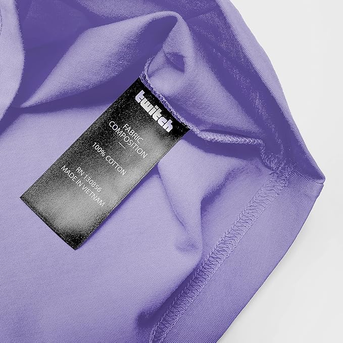 Twitch Long Sleeve Tee – 100% Cotton Unisex Crew Neck in Dusty Purple