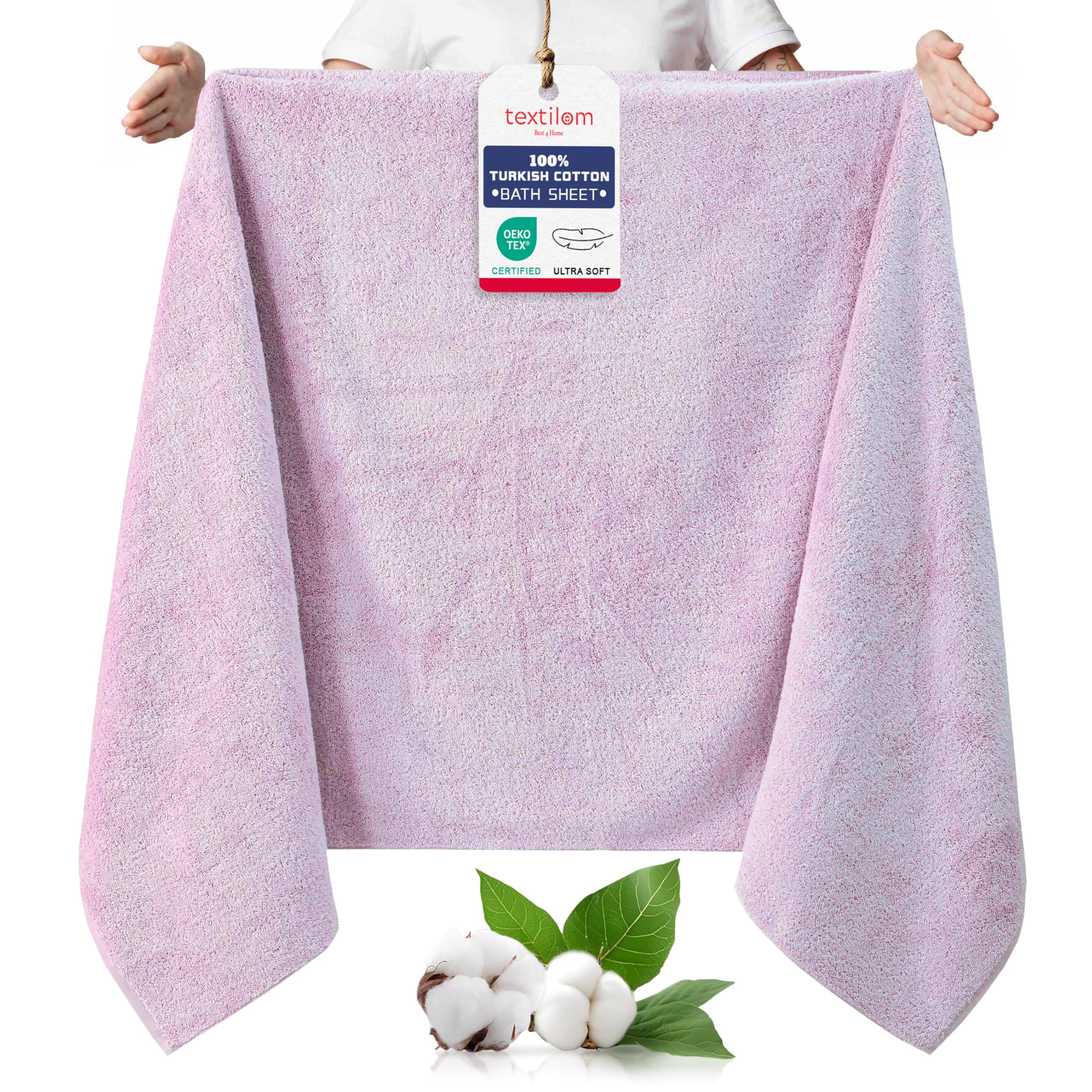 Textilom Turkish Cotton Bath Sheet – 600 GSM Oversized Luxury Towel