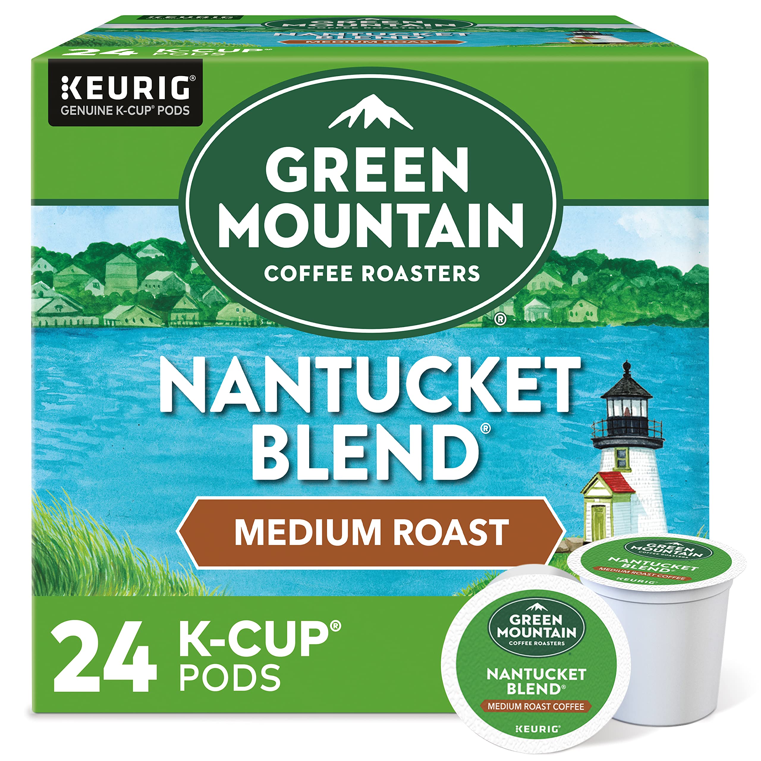 Green Mountain Nantucket Blend Medium Roast Coffee, 24 K-Cup Pods