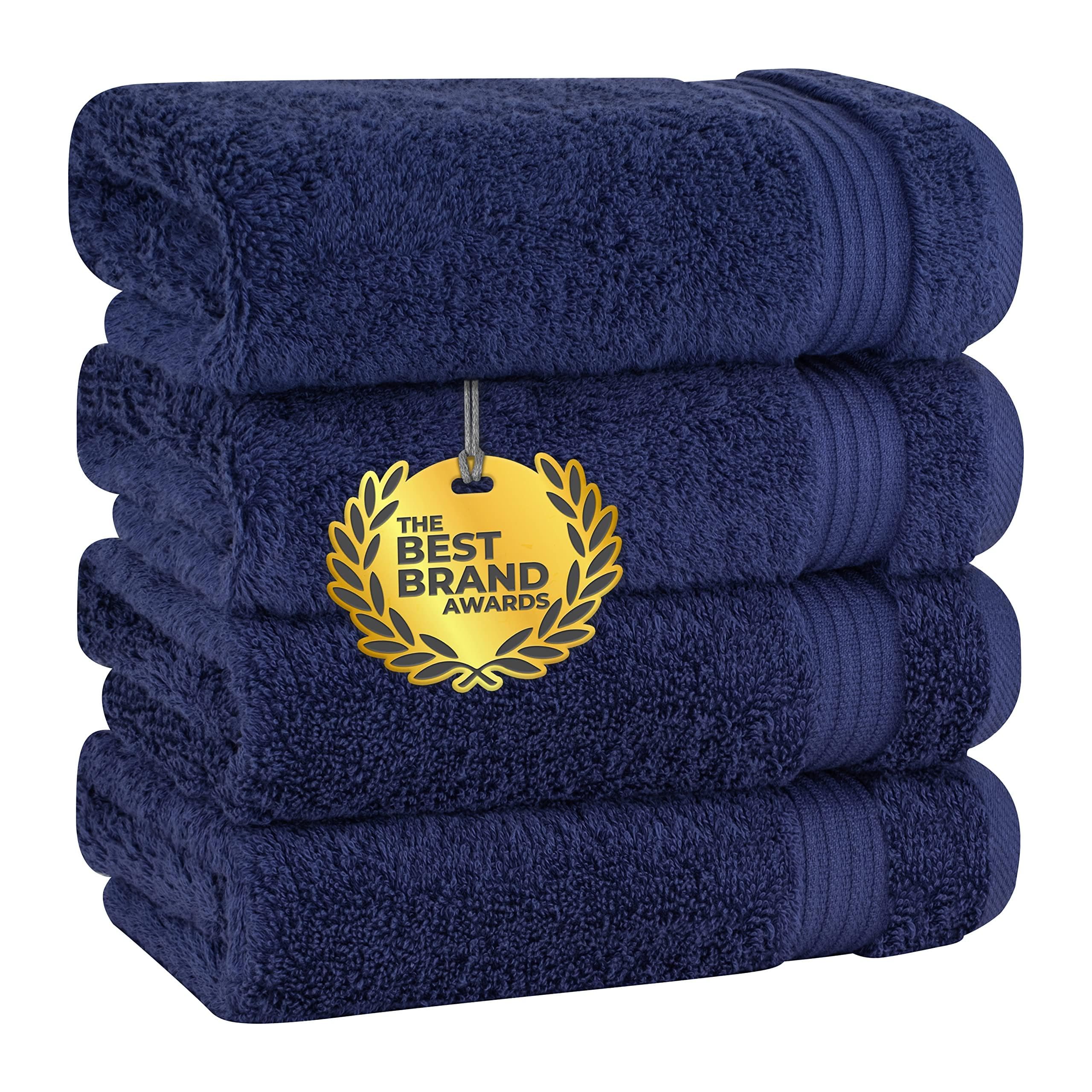 Cotton Paradise Turkish Hand Towels | 100% Cotton 6-Piece Set, Navy Blue