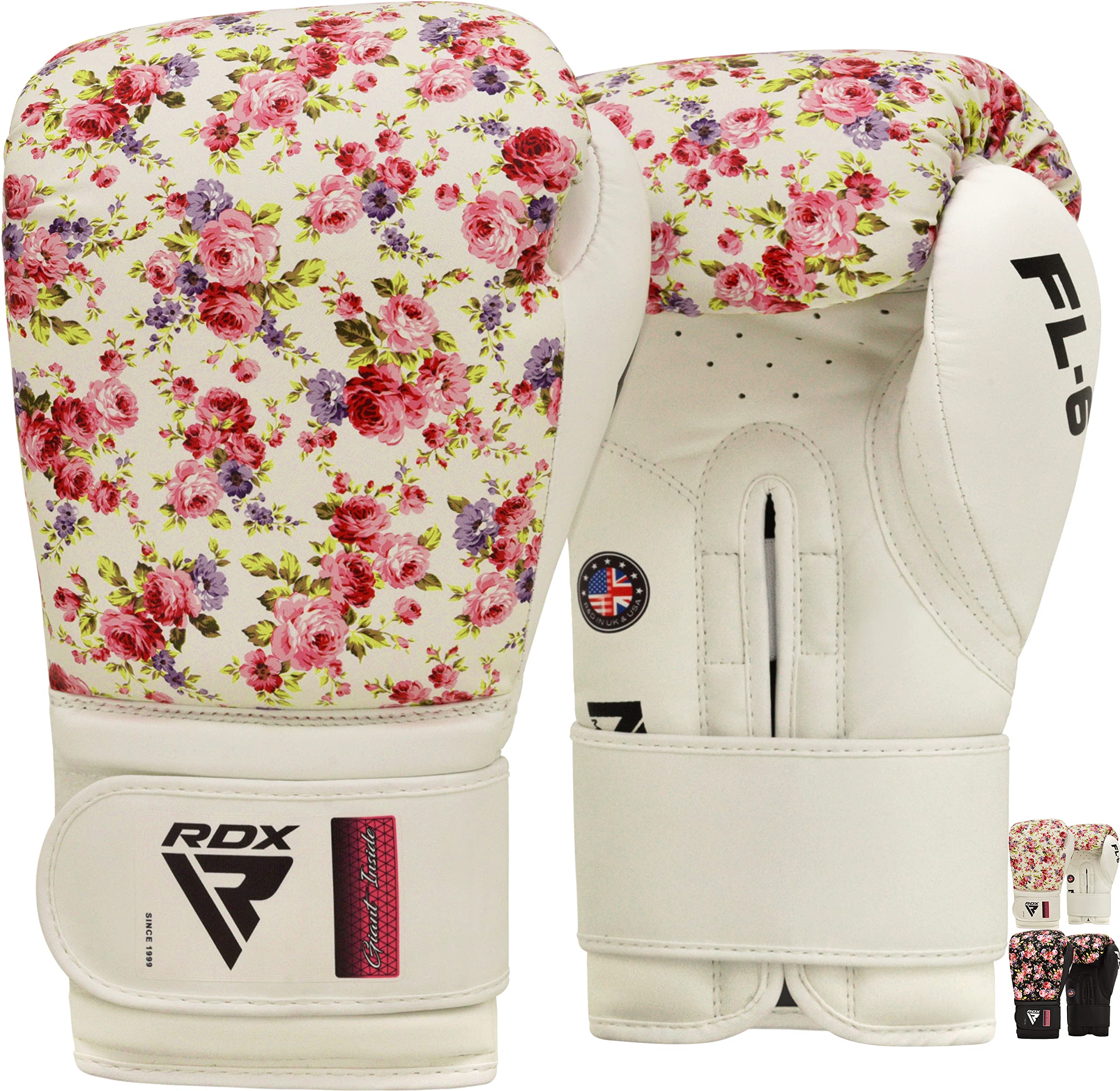 RDX Women Boxing Gloves | Maya Hide Leather Muay Thai Sparring Mitts