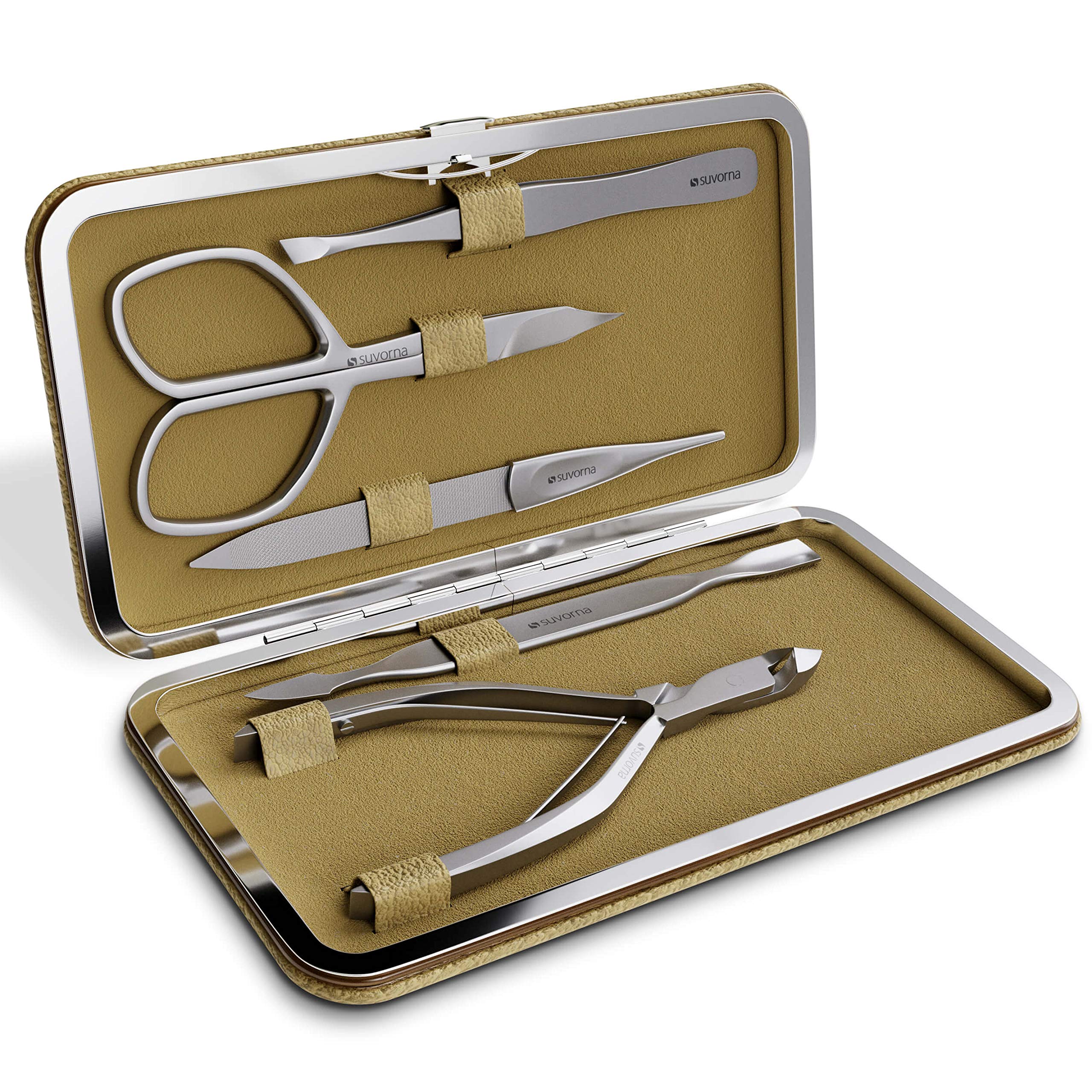 Suvorna 5-Piece Manicure and Pedicure Set | Japanese Steel Nail Care Kit