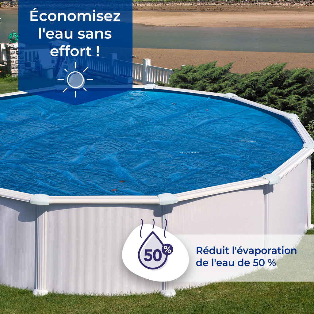 Gre Oval Insulated Swimming Pool Cover - 500 x 300 cm Blue Polyethylene