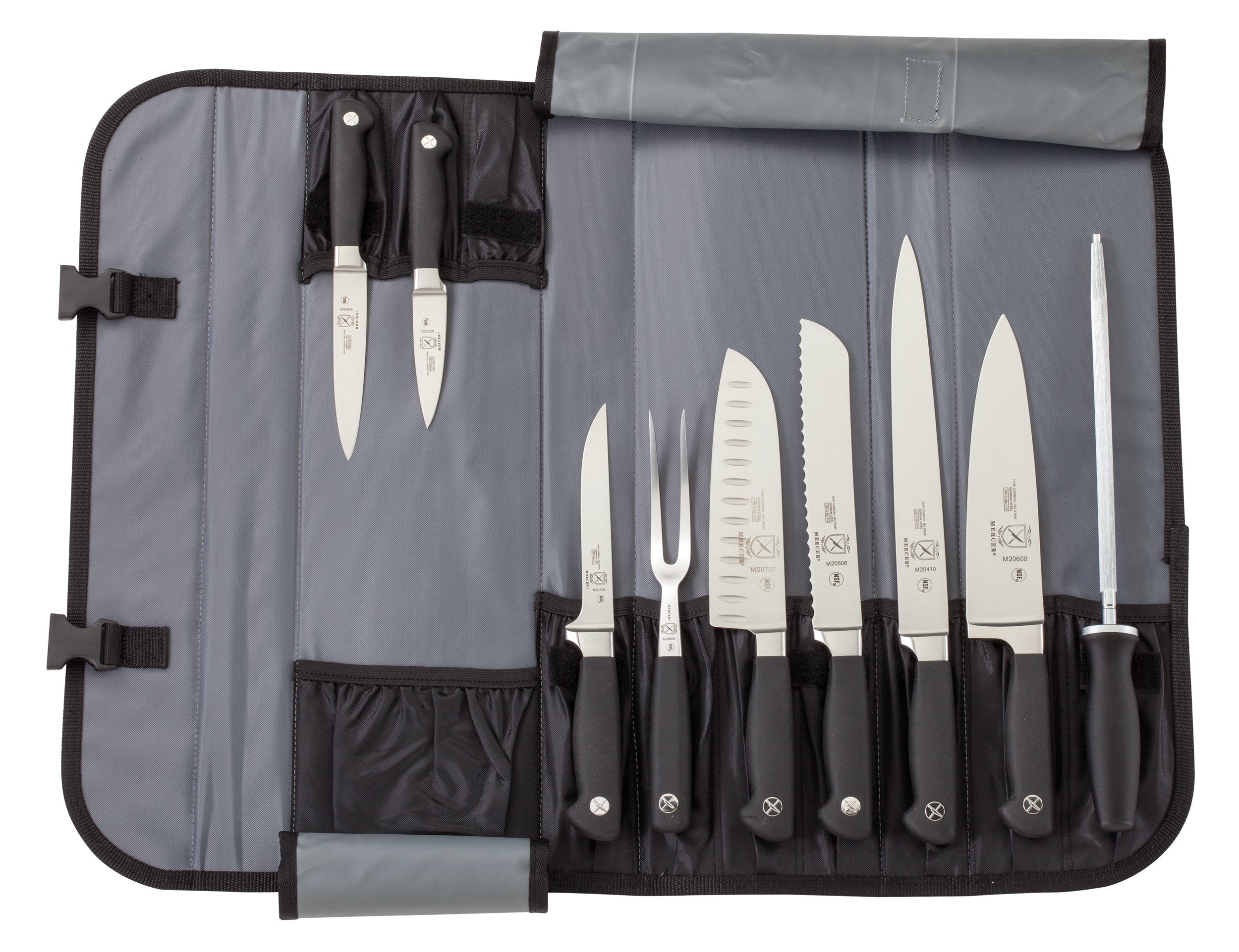 Mercer Culinary Genesis 10-Piece Forged Knife Set | Stainless Steel