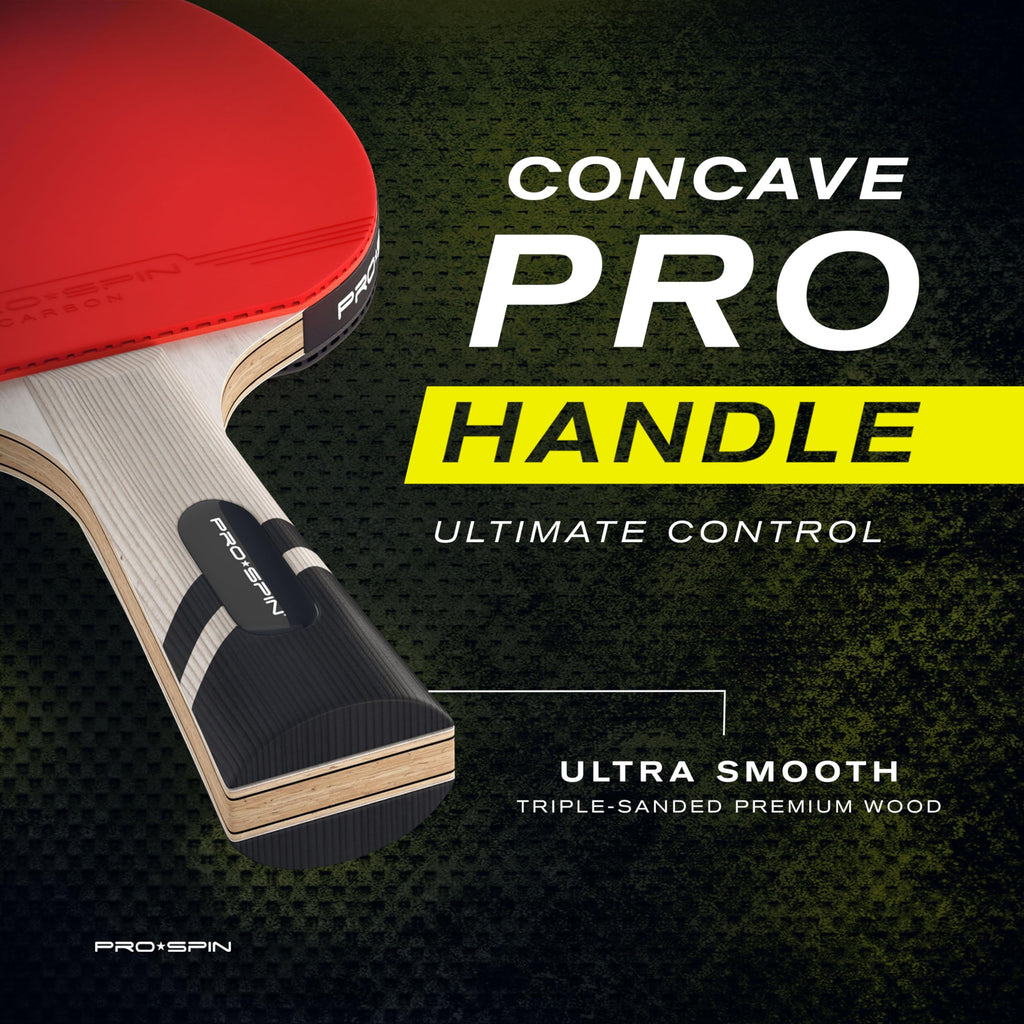 PRO SPIN Carbon Table Tennis Bat Set | 2-Player Ping Pong Rackets