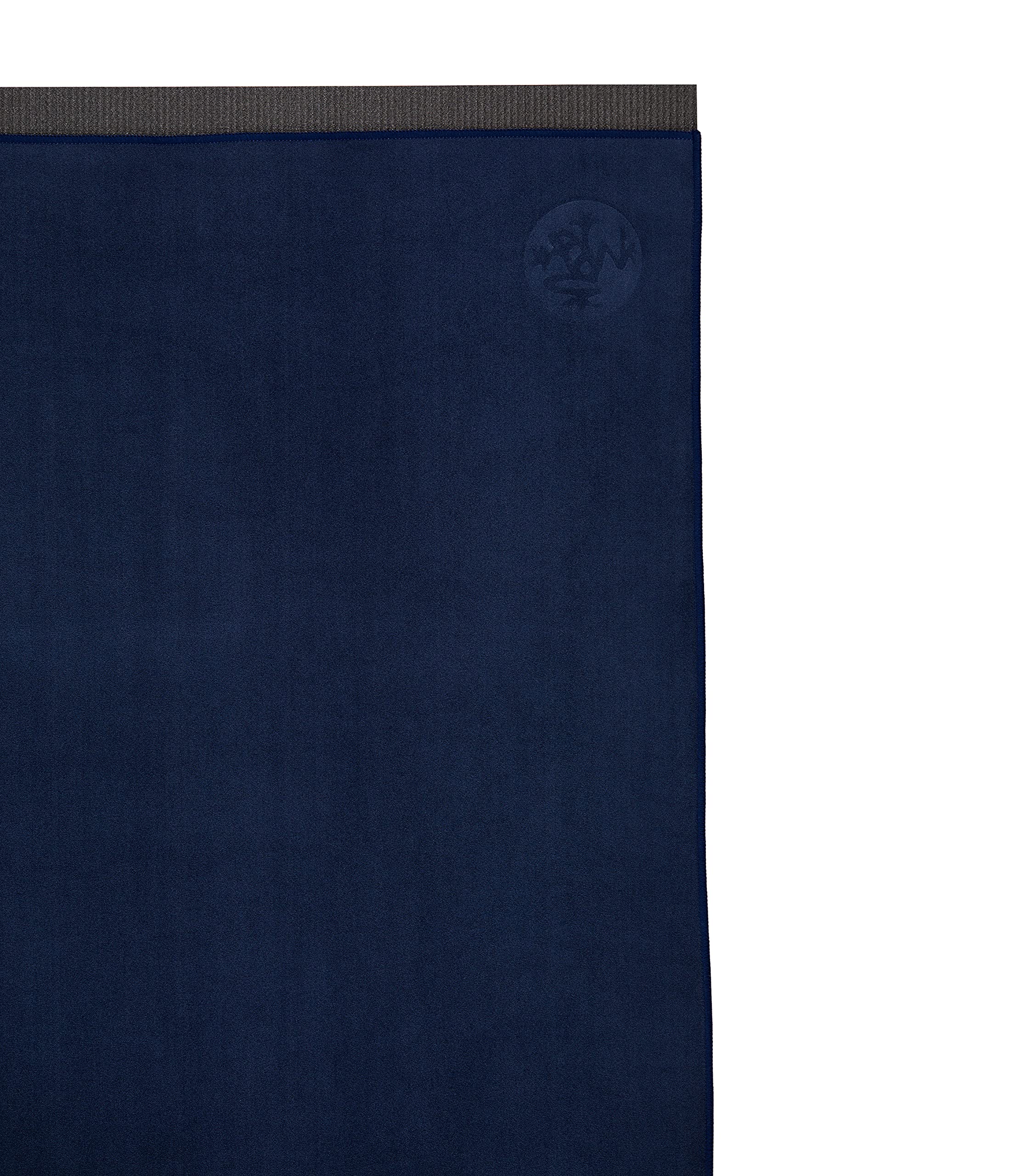 Manduka Yogitoes Non-Slip Yoga Towel – Quick Dry & Eco-Friendly, Midnight