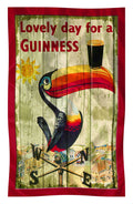 Nostalgic Guinness Cotton T-Towel With Toucan On Weathervane Design - image 1