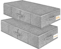 JUPELI 50L Under Bed Storage Boxes with Lids, 2 Pack, Grey - image 1