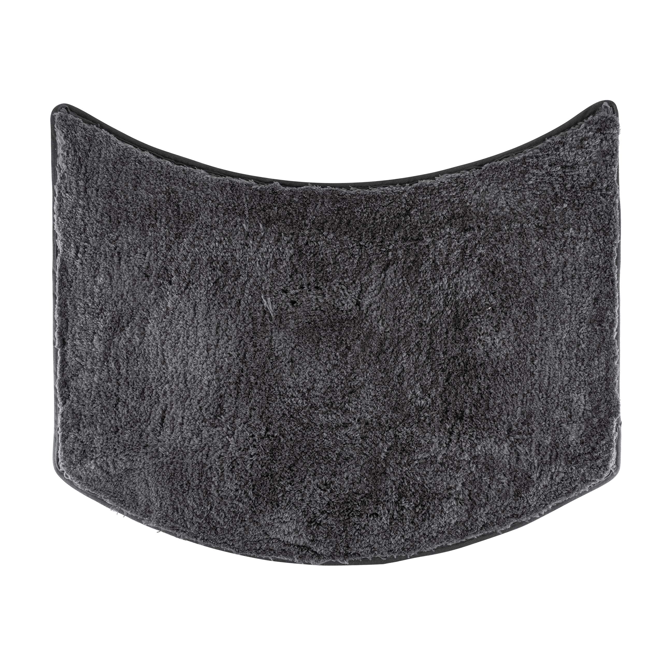 Jolof Store Curved Microfibre Bath Mat – Non-Slip Round Shower Rug, Anthracite
