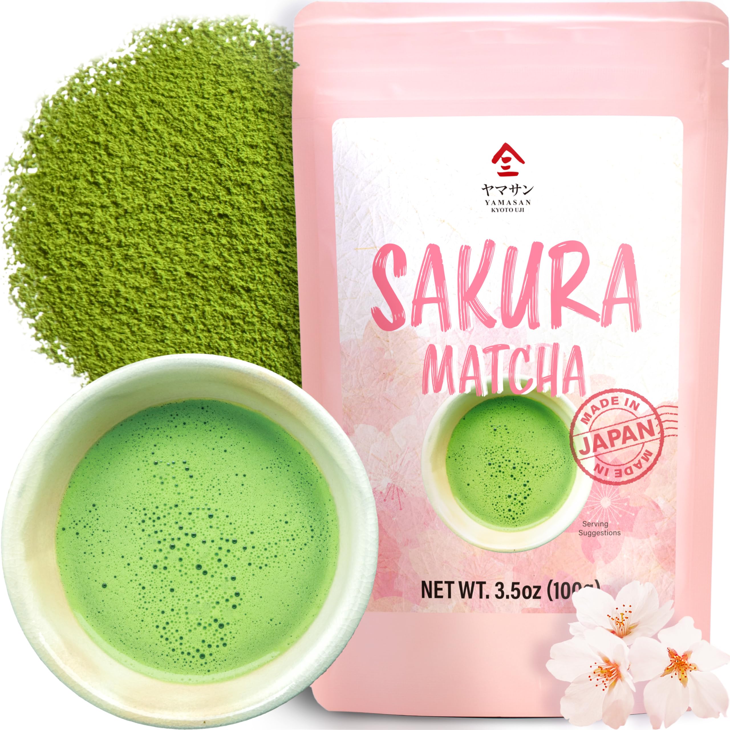 Yamasan Kyoto Uji Culinary Matcha and Sakura Powder for Baking - 100g