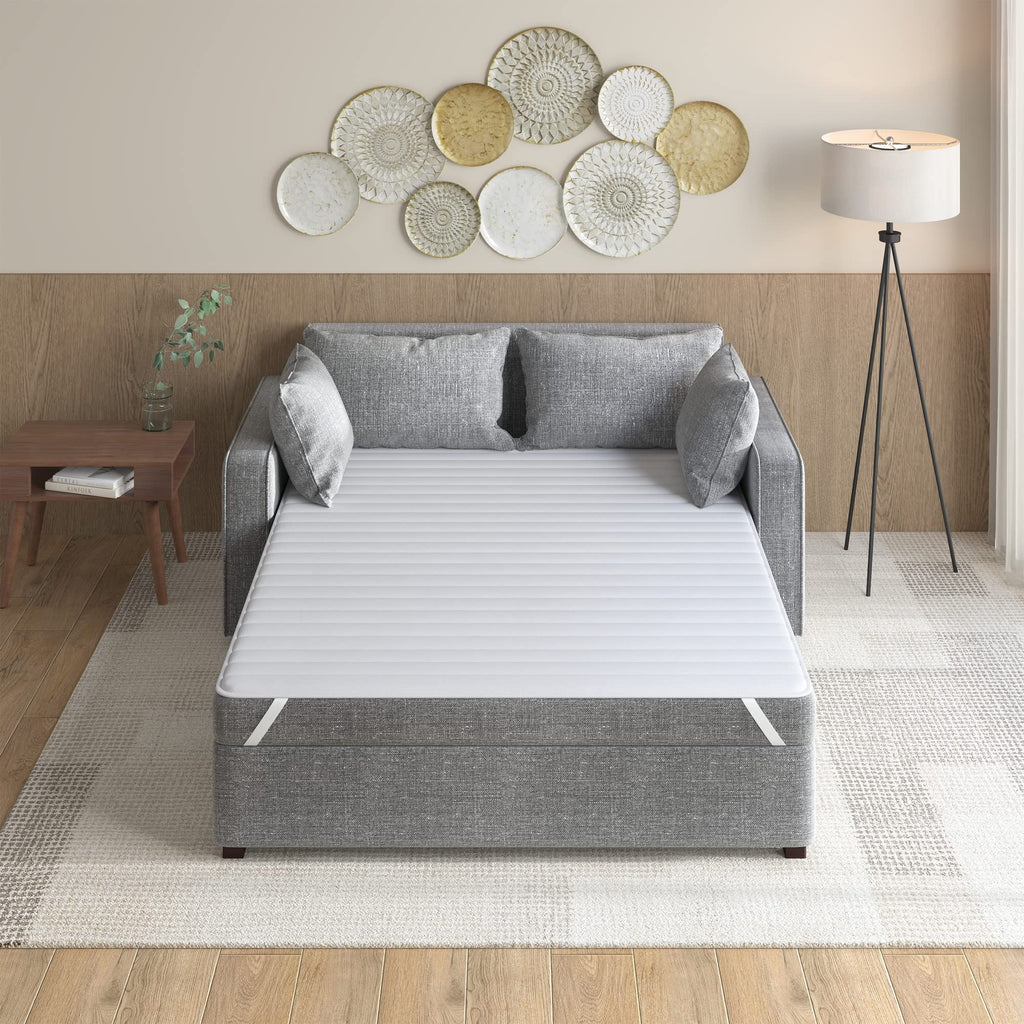 Madison Park Essentials Frisco Waterproof Sofa Bed Mattress Pad, Microfiber - All Over Elastic Mattress Protection Cover, Full 54x72", White - image 2
