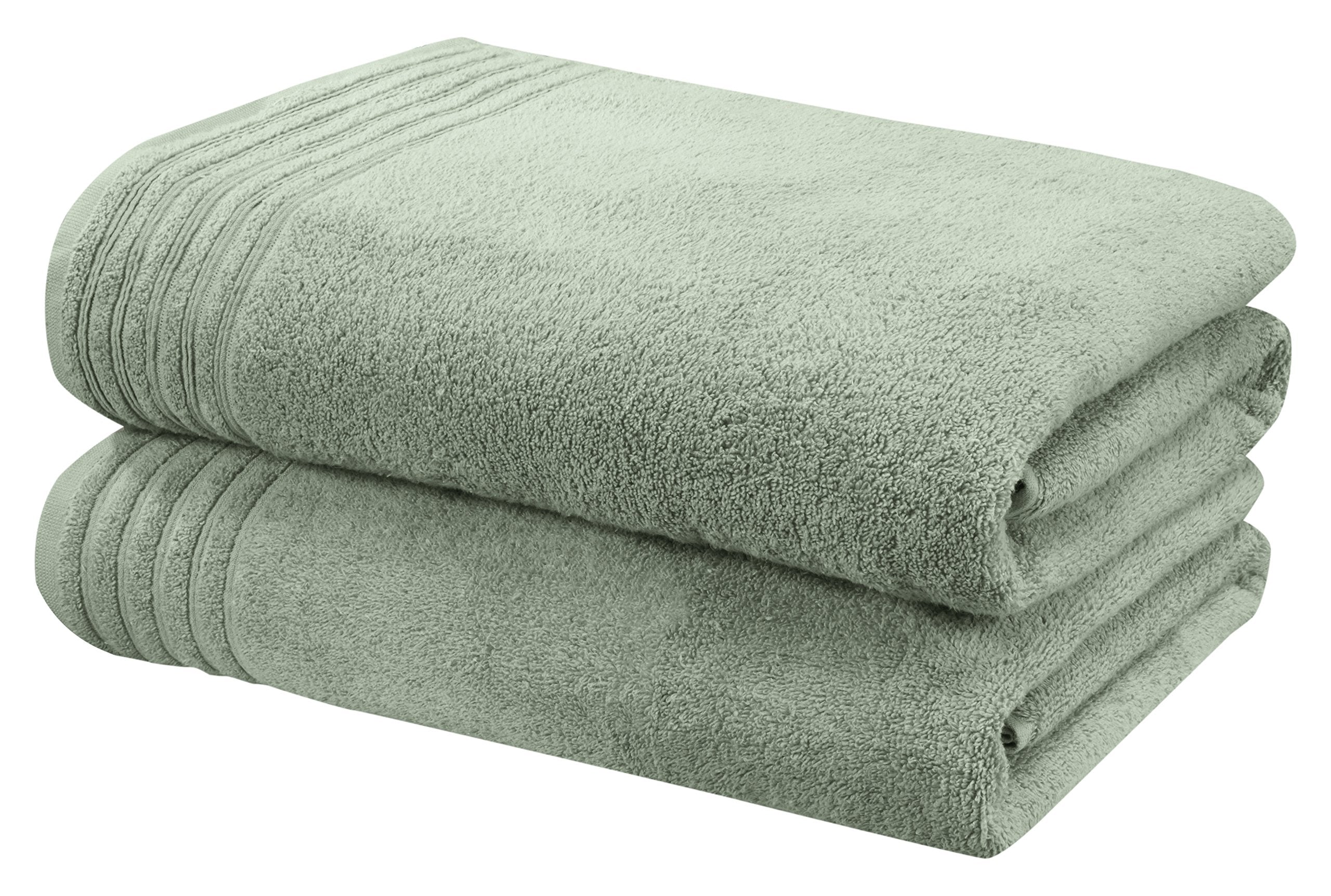Rapport Home 2-Piece Bath Sheet Towel Bale | 100% Cotton – Sea Green