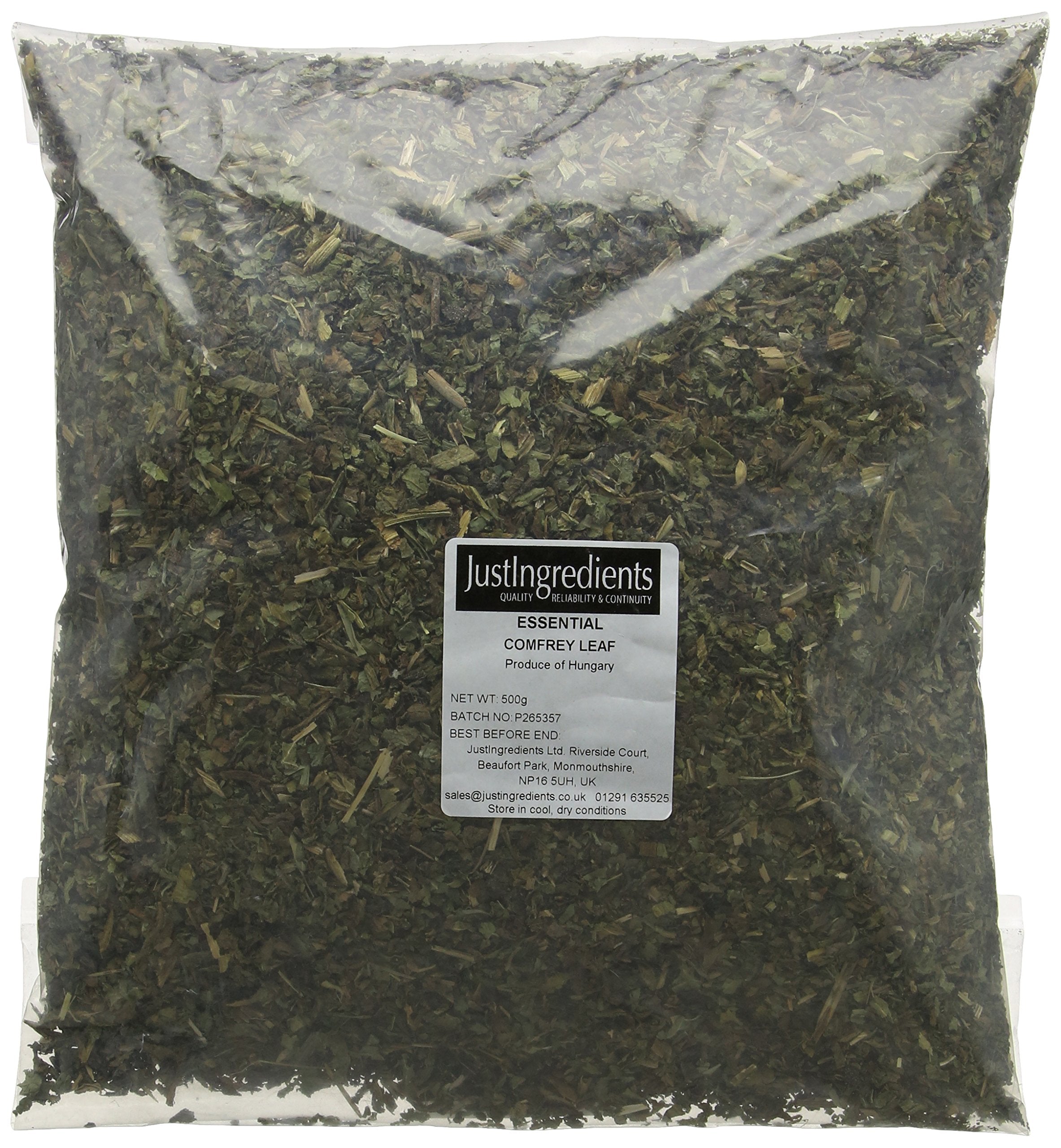 JustIngredients Essentials Comfrey Leaf – Natural Dried Herb, 500g