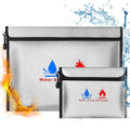 Fireproof Document Bag Set - Non-Itchy Silicone Coated