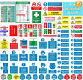 Rubigo Kitchen Safety Signs - 71 Waterproof ISO 7010 Adhesive Stickers
