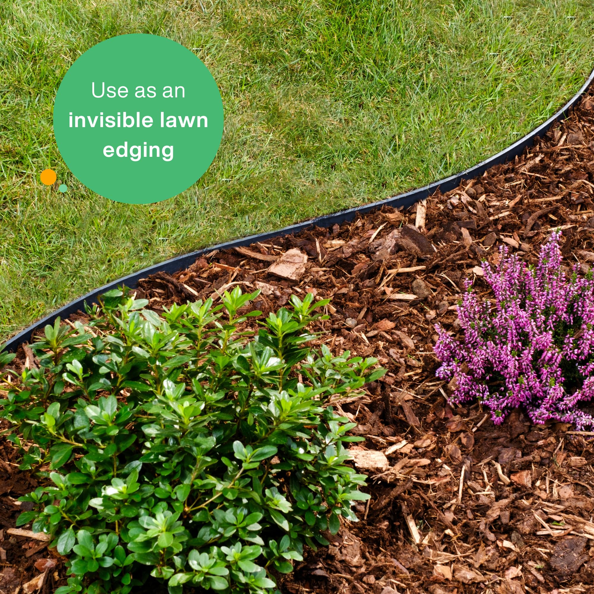 Jolof Store 12m Flexible Lawn Edging – Invisible Plastic Garden Border
