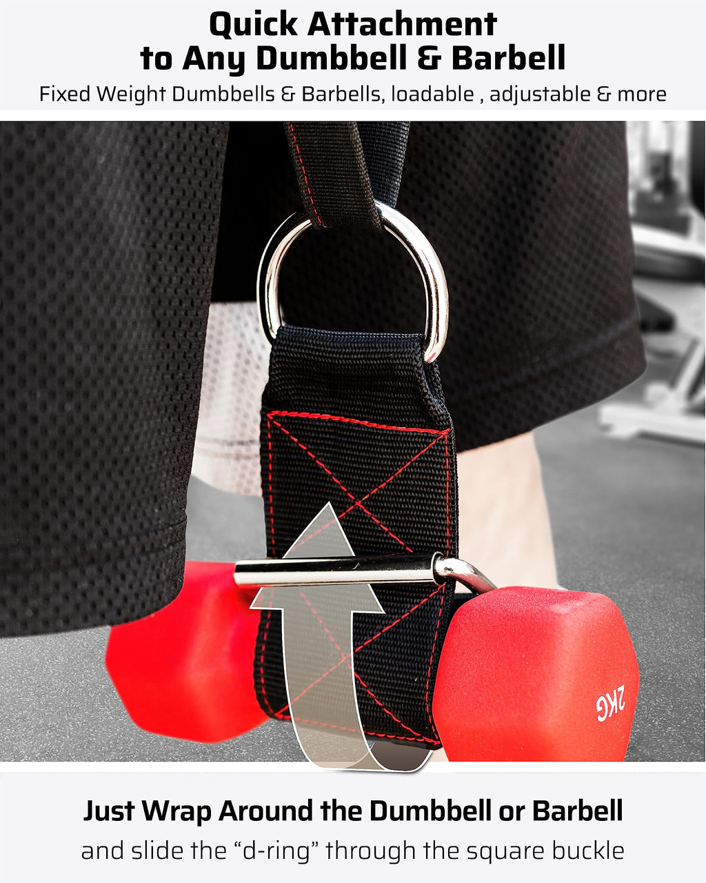 THEFITGUY Heavy Duty Dumbbell & Barbell Loading Straps for Dips