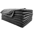 Polyte Microfibre Hair Drying Salon Towel - 8 Pack, Quick Dry, Dark Grey