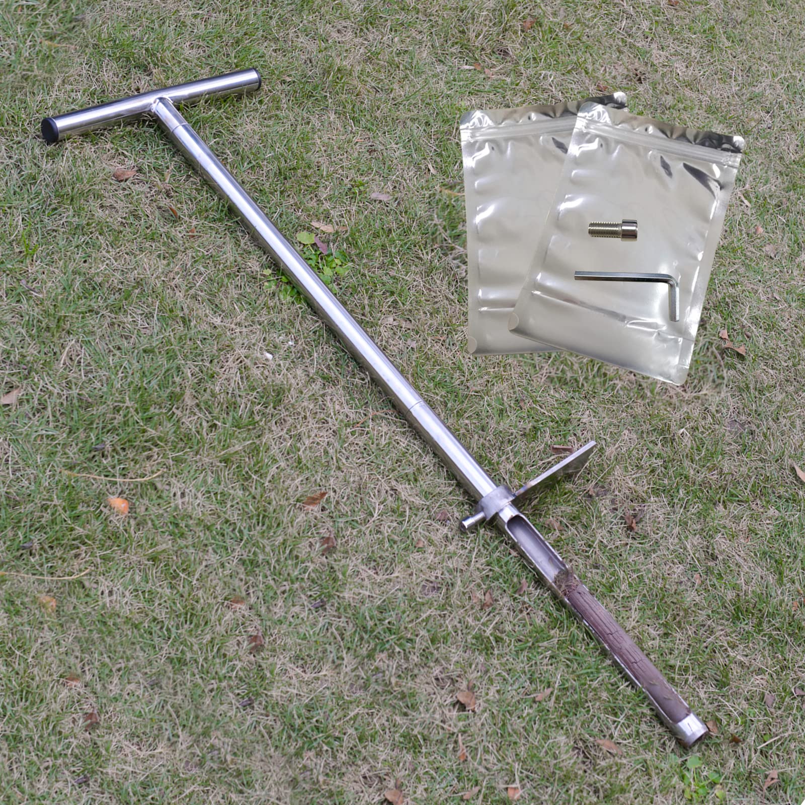 SurmountWay 34" Stainless Steel Soil Sampler Probe with Foot Pedal