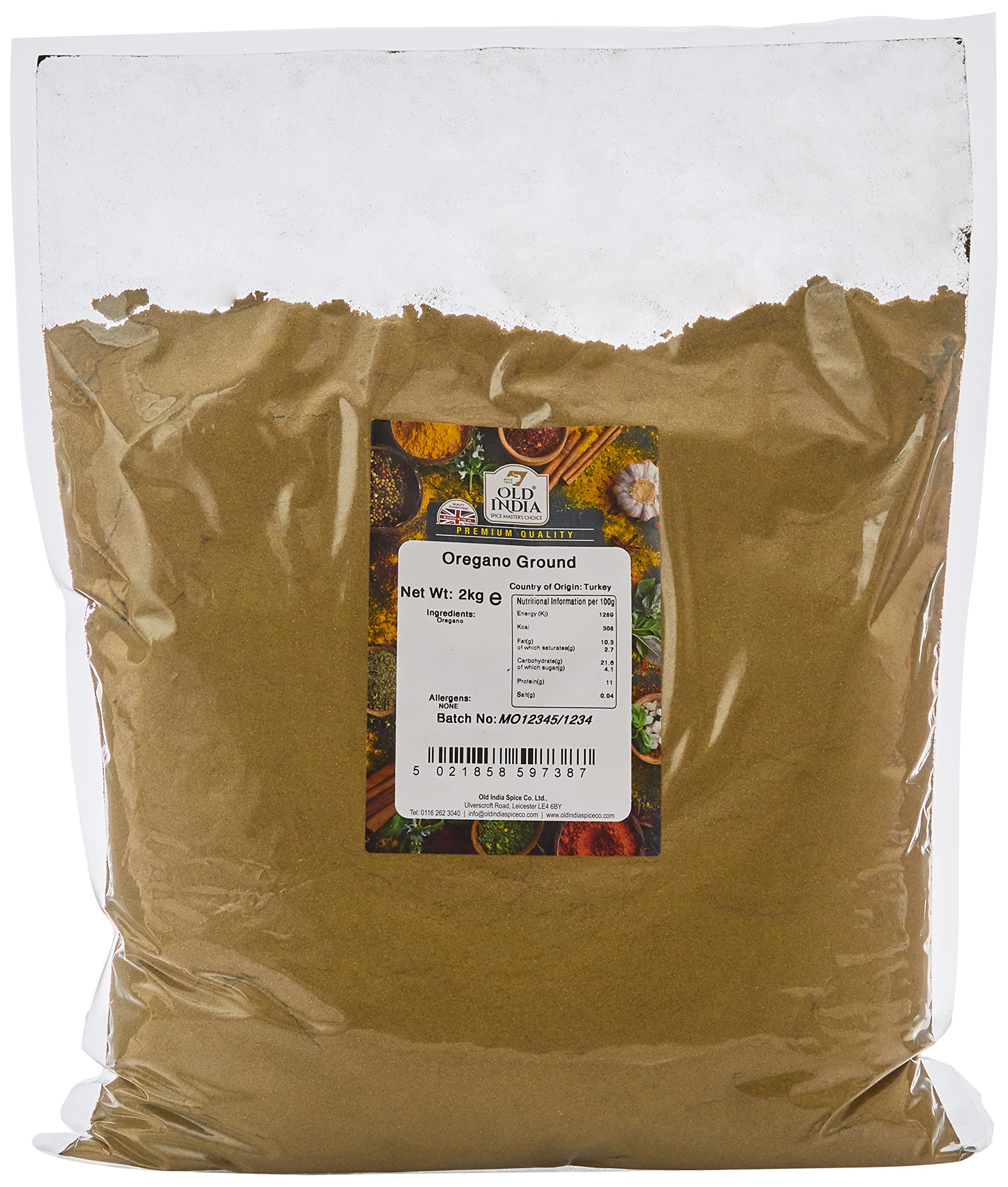 Old India Ground Oregano – 2Kg Bulk Dried Culinary Herb Seasoning