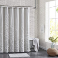 Peri Home Chenille Rose Cotton Shower Curtain - Grey Floral, 72x72